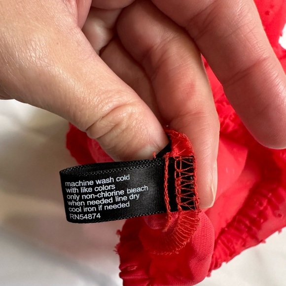 The Limited Women Coral Pink V-Neck Short Sleeve Blouse Transparent Size XS EUC - Picture 9 of 12